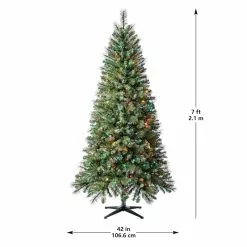 Coupon 🌟 7ft. Pre-Lit Willow Pine Artificial Christmas Tree, Multicolor Lights by Ashland® 🌟 -Michaels Store 10151890 13