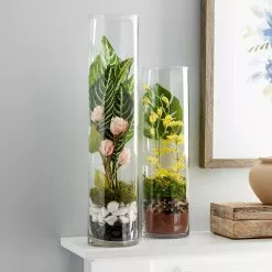 Discount ❤️ Ashland™ Cylinder Glass Vase, 18" 🥰 -Michaels Store 10186782 20