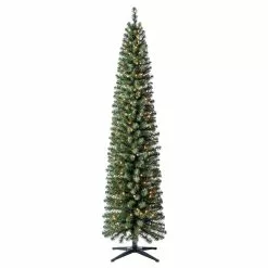 Coupon 🥰 7ft. Pre-Lit Artificial Christmas Tree, Clear Lights by Ashland® 🎉