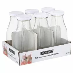 Best reviews of ❤️ Ashland® Glass Milk Bottles with Lids, 6 Pack 💯
