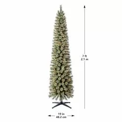 Wholesale ❤️ 7ft. Pre-Lit Artificial Cashmere Pencil 😍 Christmas Tree, Clear Lights by Ashland® ⭐ 15 Wholesale ❤️ 7ft. Pre-Lit Artificial Cashmere Pencil 😍 Christmas Tree, Clear Lights by Ashland® ⭐ -Michaels Store 10368145 14