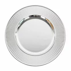 Buy 💯 Electric Silver Ribbed Charger By Ashland® ✨