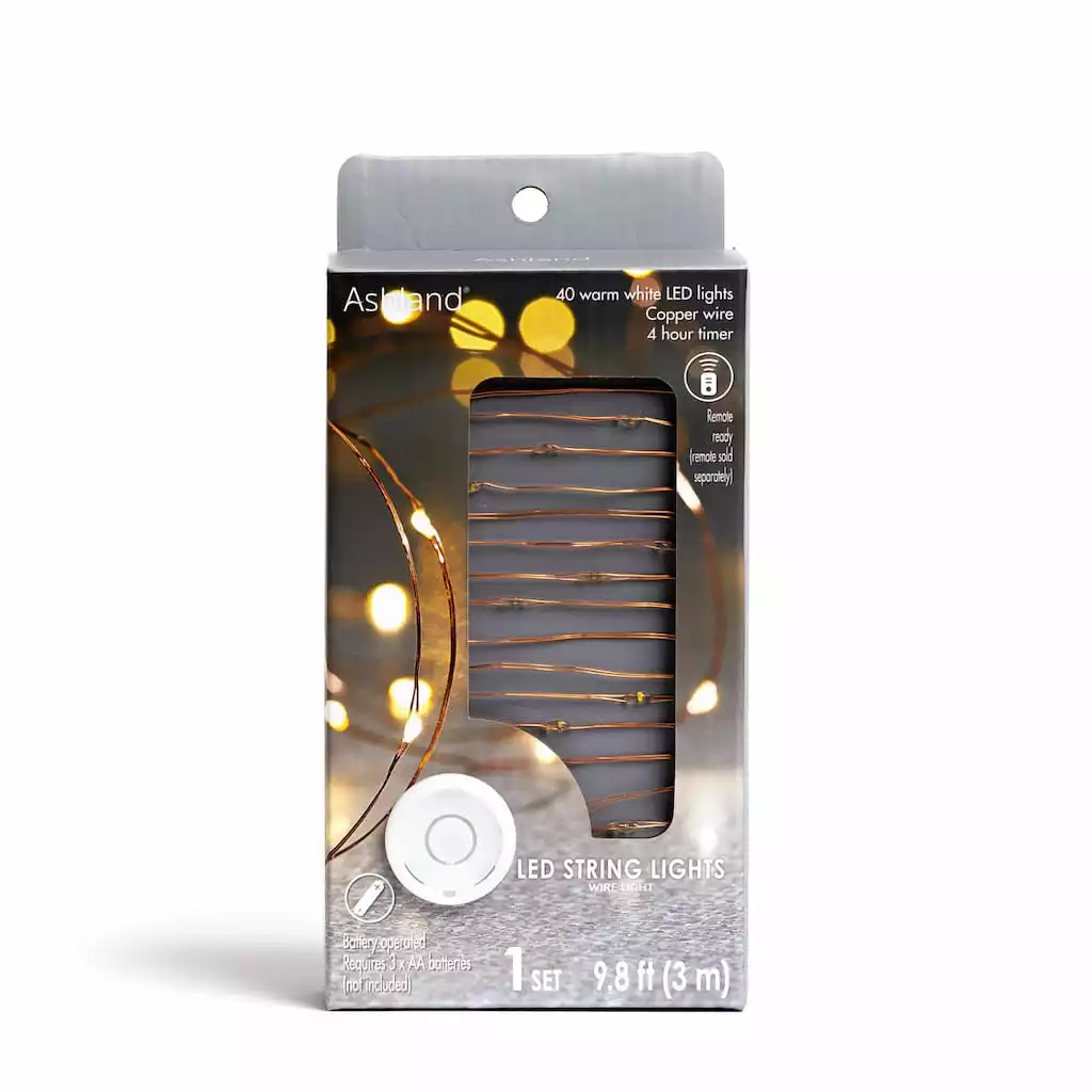 Best Pirce 💯 12 Pack: 40ct. Warm White Copper Wire LED String Lights by Ashland® 😉 3 Best Pirce 💯 12 Pack: 40ct. Warm White Copper Wire LED String Lights by Ashland® 😉