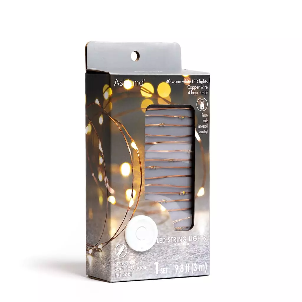 Best Pirce 💯 12 Pack: 40ct. Warm White Copper Wire LED String Lights by Ashland® 😉 7 Best Pirce 💯 12 Pack: 40ct. Warm White Copper Wire LED String Lights by Ashland® 😉 - Image 5