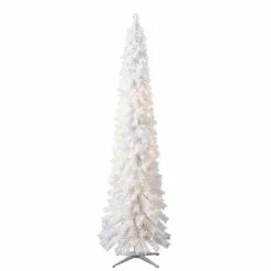 Outlet 😍 7ft. Pre-Lit White Norway Artificial Pencil Christmas Tree, Clear Lights by Ashland® 🤩