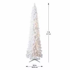 Outlet 😍 7ft. Pre-Lit White Norway Artificial Pencil Christmas Tree, Clear Lights by Ashland® 🤩 -Michaels Store 10487971 13