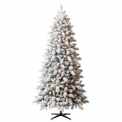 Best Pirce 👏 7.5ft. Pre-Lit Vermont Pine Flocked Artificial Christmas Tree, Clear Lights by Ashland® 🌟