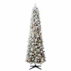 Promo ✔️ 7ft. Pre-Lit Artificial Slim Christmas Tree, Clear Lights by Ashland® 🔥