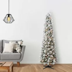 Promo ✔️ 7ft. Pre-Lit Artificial Slim Christmas Tree, Clear Lights by Ashland® 🔥 -Michaels Store 10521247 16