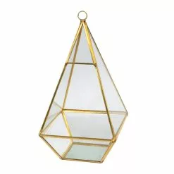 Deals 🛒 Gold Triangle Glass Terrarium By Ashland™ ⌛
