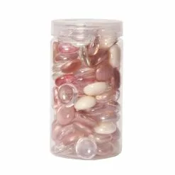 Deals ⭐ 12 Pack: Cream & Pink Glass Gems By Ashland™ 👏