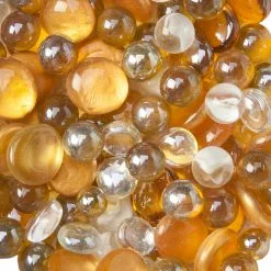 Wholesale 😀 12 Pack: Golden Glass Gems & Marbles By Ashland™ 💯 -Michaels Store 10556560 2 1