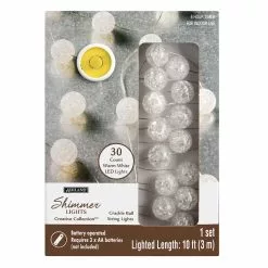 Cheap 😀 30ct. Crackle Ball LED String Lights by Ashland™ 🎁 -Michaels Store 10561992 1