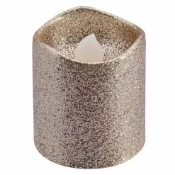 Flash Sale 💯 Champagne Glitter LED Votive Candles By Ashland® 12ct. ✔️ -Michaels Store 10562377 2