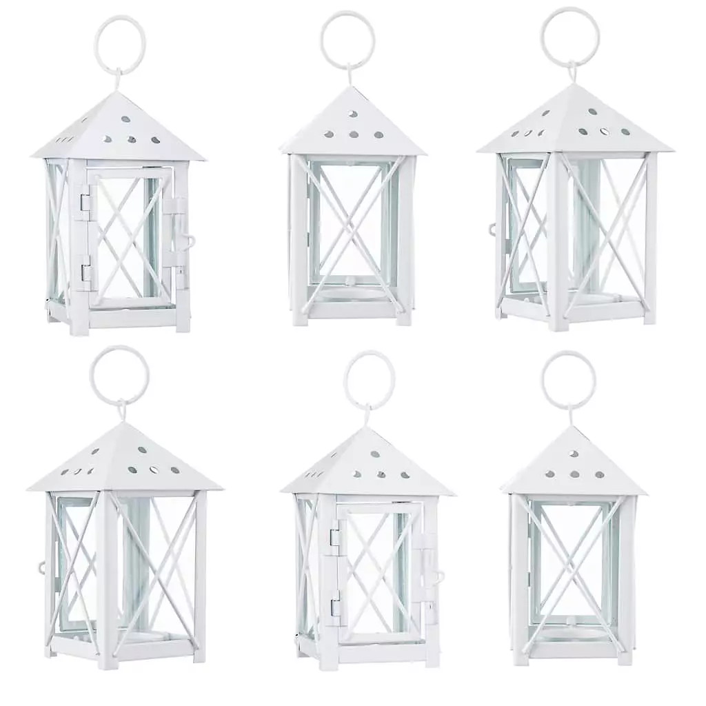 Cheap ⌛ White Mini Lanterns by Ashland® ⌛ 4 Cheap ⌛ White Mini Lanterns by Ashland® ⌛ - Image 2