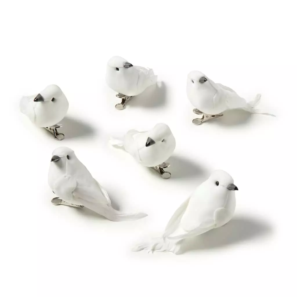 Best Pirce 😉 White Feather Birds by Ashland® 🥰 3 Best Pirce 😉 White Feather Birds by Ashland® 🥰