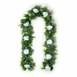 Best deal ❤️ 6ft. White Rose Foliage Garland by Ashland® 🤩