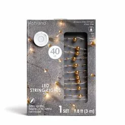 Flash Sale ๐ 12 Pack: 40ct. Warm White Gold Pearl LED String Lights by Ashland® ๐