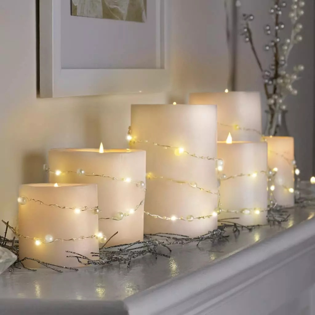 Budget 😀 40ct. Warm White Gold Pearl LED String Lights by Ashland® ❤️ 6 Budget 😀 40ct. Warm White Gold Pearl LED String Lights by Ashland® ❤️ - Image 4