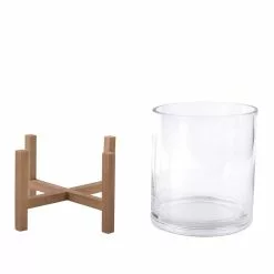 Best Sale ✨ 8 Pack: 6.5" Glass Candle Holder with Wood Base by Ashland® ✨ 8 Best Sale ✨ 8 Pack: 6.5" Glass Candle Holder with Wood Base by Ashland® ✨ -Michaels Store 10633855 2 1