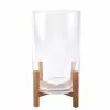 Wholesale ⭐ 6 Pack: 9" Glass Candle Holder with Wood Base by Ashland® 😉 -Michaels Store 10633856 1
