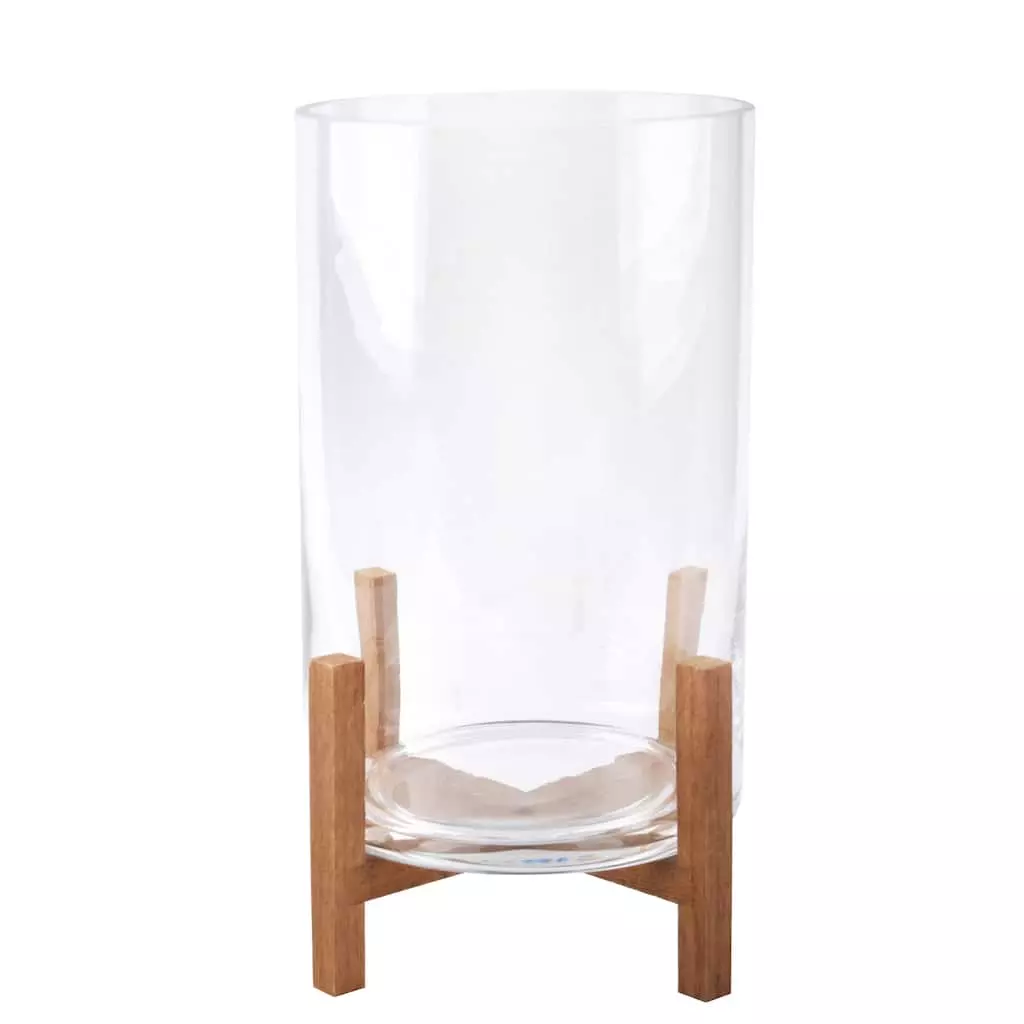 Wholesale ⭐ 6 Pack: 9" Glass Candle Holder with Wood Base by Ashland® 😉 3 Wholesale ⭐ 6 Pack: 9" Glass Candle Holder with Wood Base by Ashland® 😉
