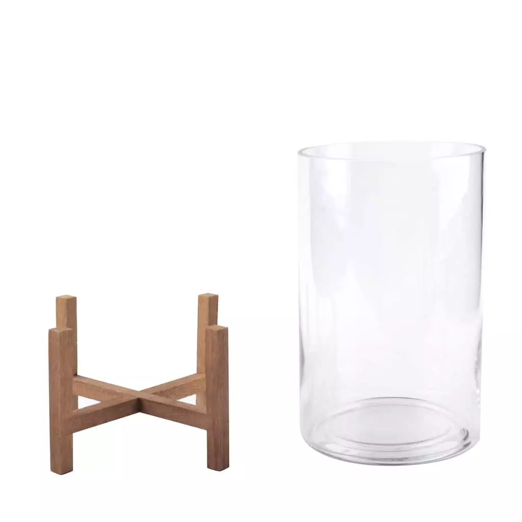 Wholesale ⭐ 6 Pack: 9" Glass Candle Holder with Wood Base by Ashland® 😉 5 Wholesale ⭐ 6 Pack: 9" Glass Candle Holder with Wood Base by Ashland® 😉 - Image 3