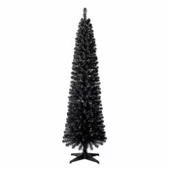 Best deal ✨ 6ft. Pre-Lit Shiny Black Pencil Tree, Clear Lights by Ashland® ⭐ -Michaels Store 10633874 1