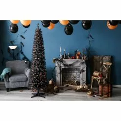 Best deal ✨ 6ft. Pre-Lit Shiny Black Pencil Tree, Clear Lights by Ashland® ⭐ -Michaels Store 10633874 4