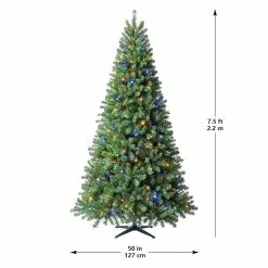 Cheapest 🥰 7.5ft. Pre-Lit Whistler Pine Artificial ⌛ Christmas Tree, Color Changing LED Lights by Ashland® ❤️ -Michaels Store 10635064 20