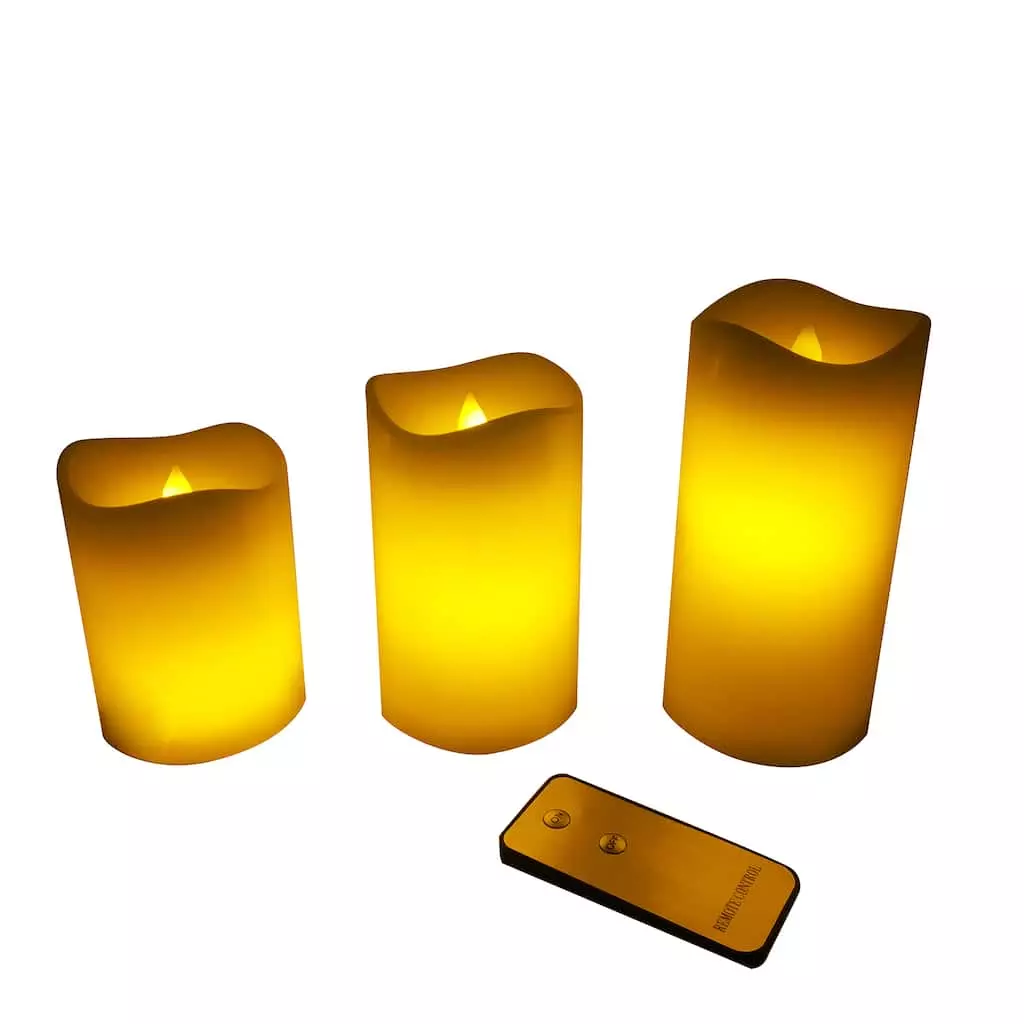 Promo 👏 6 Pack: LED Flame Pillar Candle Set by Ashland® ⭐ 6 Promo 👏 6 Pack: LED Flame Pillar Candle Set by Ashland® ⭐ - Image 4