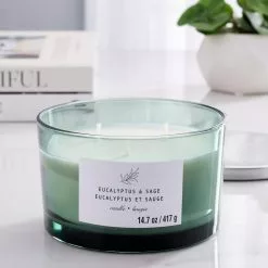 Discount ⭐ Eucalyptus & Sage 3-Wick Jar Candle by Ashland® ✨ -Michaels Store 10638411 20