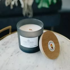 Hot Sale 🔥 Cognac & Embers Wooden Wick Jar Candle by Ashland® ⌛ -Michaels Store 10638428 2