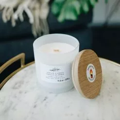 Brand new 🔔 Vanilla & Amber Wooden Wick Jar Candle by Ashland® ❤️ -Michaels Store 10638430 2