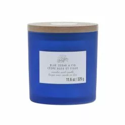 Discount ⭐ Blue Cedar & Fig Wooden Wick Jar Candle by Ashland® 🛒