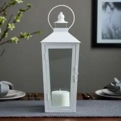 Wholesale ✔️ 15.7" White Metal Lantern by Ashland® 👍 -Michaels Store 10638435 20