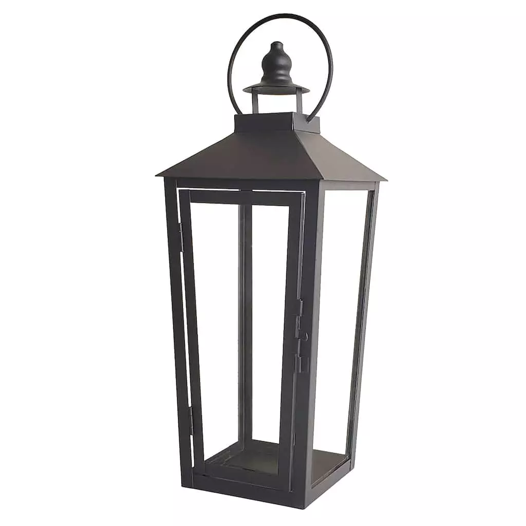 Best Sale π 15.7" Black Metal Lantern by Ashland® β 4 Best Sale π 15.7" Black Metal Lantern by Ashland® β - Image 2