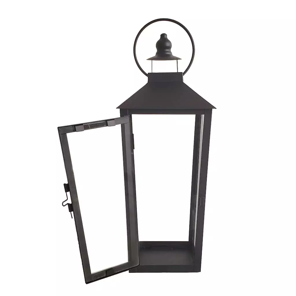 Best Sale π 15.7" Black Metal Lantern by Ashland® β 5 Best Sale π 15.7" Black Metal Lantern by Ashland® β - Image 3