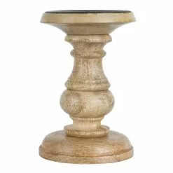Best Sale ⭐ Wood Carved Pillar Candle Holder by Ashland® 👏