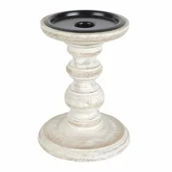 Cheap ✔️ Whitewashed Wood Carved Pillar Candle Holder by Ashland® 🎁 7 Cheap ✔️ Whitewashed Wood Carved Pillar Candle Holder by Ashland® 🎁 -Michaels Store 10639294 2