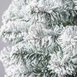 Cheapest ⭐ 7ft. Pre-Lit Flocked Artificial Pencil ⭐ Christmas Tree, Clear Lights by Ashland® 👍 -Michaels Store 10643349 12