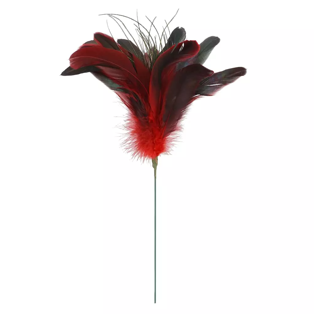 Wholesale ๐ Red Peacock Feather Pick by Ashland® ๐งจ 3 Wholesale ๐ Red Peacock Feather Pick by Ashland® ๐งจ