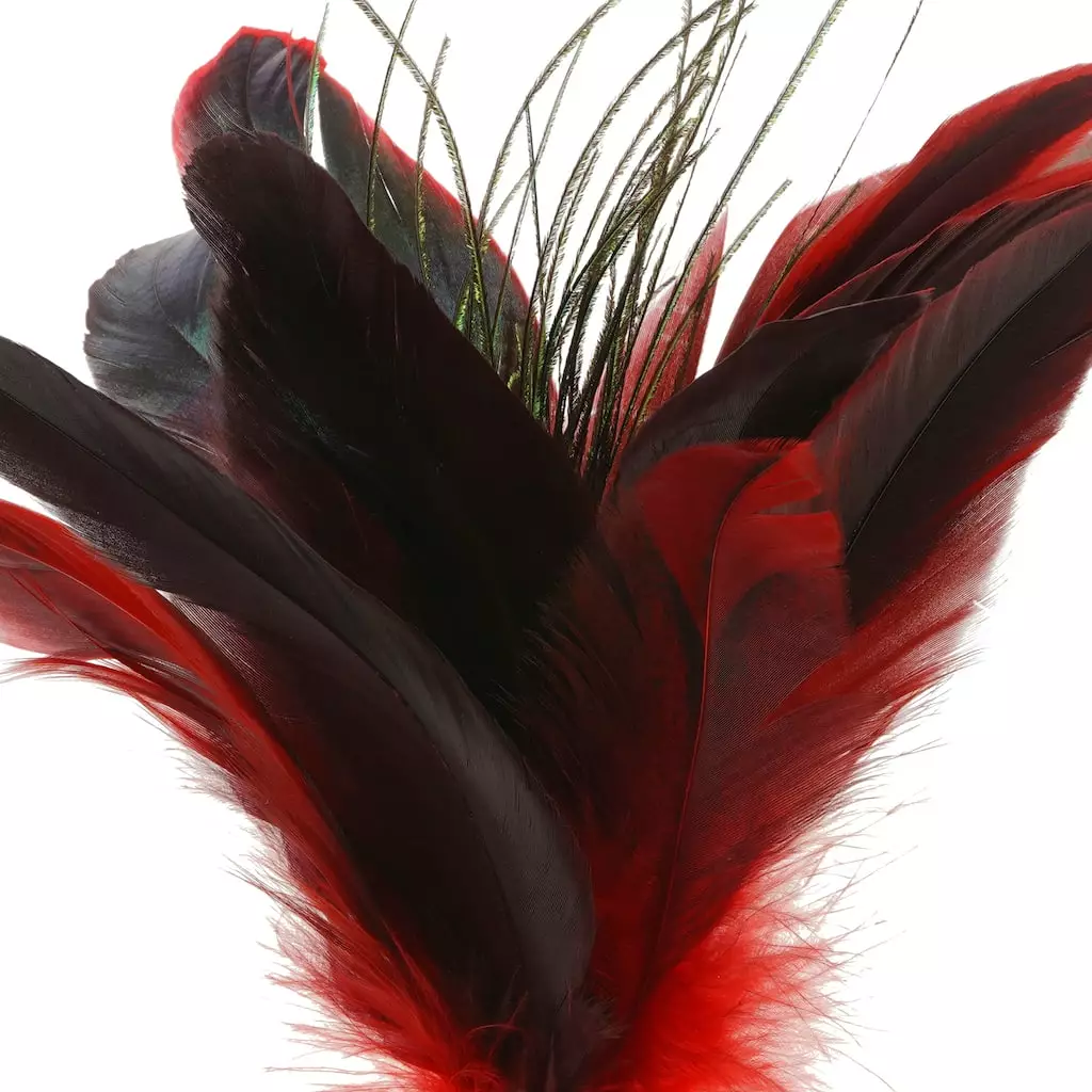 Wholesale ๐ Red Peacock Feather Pick by Ashland® ๐งจ 4 Wholesale ๐ Red Peacock Feather Pick by Ashland® ๐งจ - Image 2