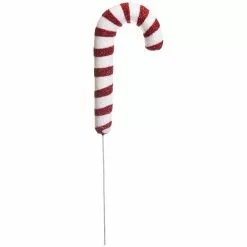 Best deal 😀 Red & White Glitter Candy Cane Pick by Ashland® ❤️