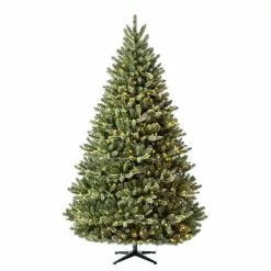 Promo ✨ 7.5ft. Pre-Lit Aspen Pine Quick Set® Artificial Christmas Tree, Warm White LED Lights by Ashland® 😍