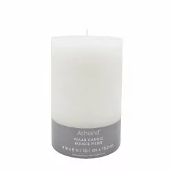 Hot Sale 🔥 4" x 6" White Pillar Candle by Ashland® ⭐