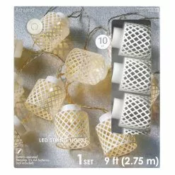 Promo 🔔 8 Pack: 10ct. Warm White LED Lattice Shade String Lights by Ashland® ⌛ -Michaels Store 10671554 1 1