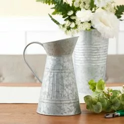 Hot Sale 👏 10" Whitewashed Galvanized Metal Pitcher by Ashland® ⭐ -Michaels Store 10671575 20