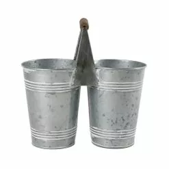 Budget ✨ 8 Pack: 9.6" Mini Galvanized Double Bucket by Ashland® 👏