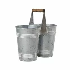 Best Sale 🔥 9.6" Mini Galvanized Double Bucket by Ashland® ⌛ -Michaels Store 10671576 2